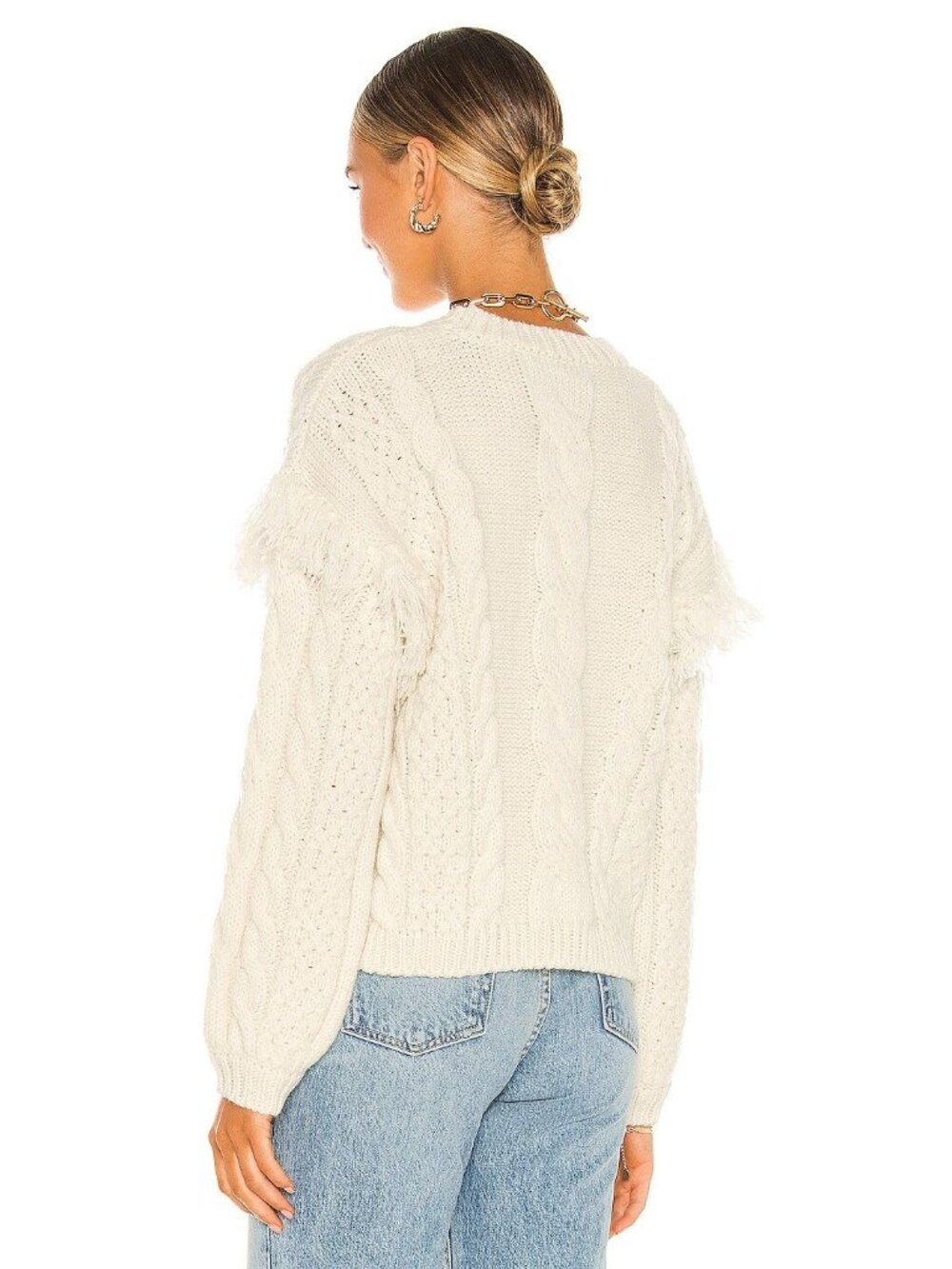Cupcake And Cashmere Womens Solstice Sweater Britch Ivory Size Large CK406882 - Picture 3 of 5